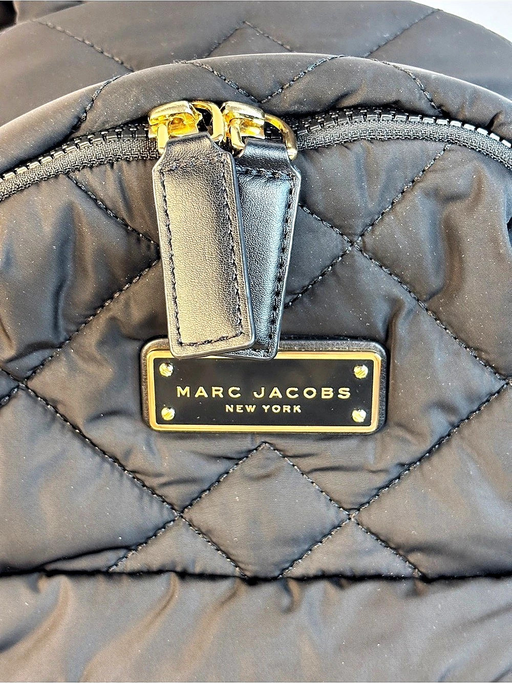 Marc Jacobs Quilted Black Nylon Backpack LIKE NEW! - Picture 3 of 11